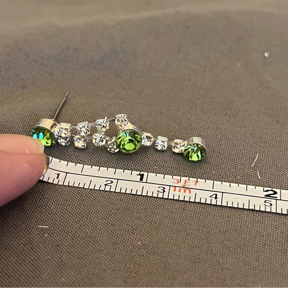 Prom/Special Occasion Necklace, Bracelet, and Earrings, Light Green - Picture 11 of 15